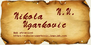 Nikola Ugarković vizit kartica